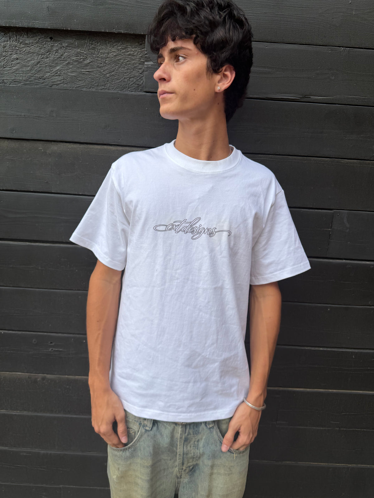 CXT Cursive V2 White Shirt