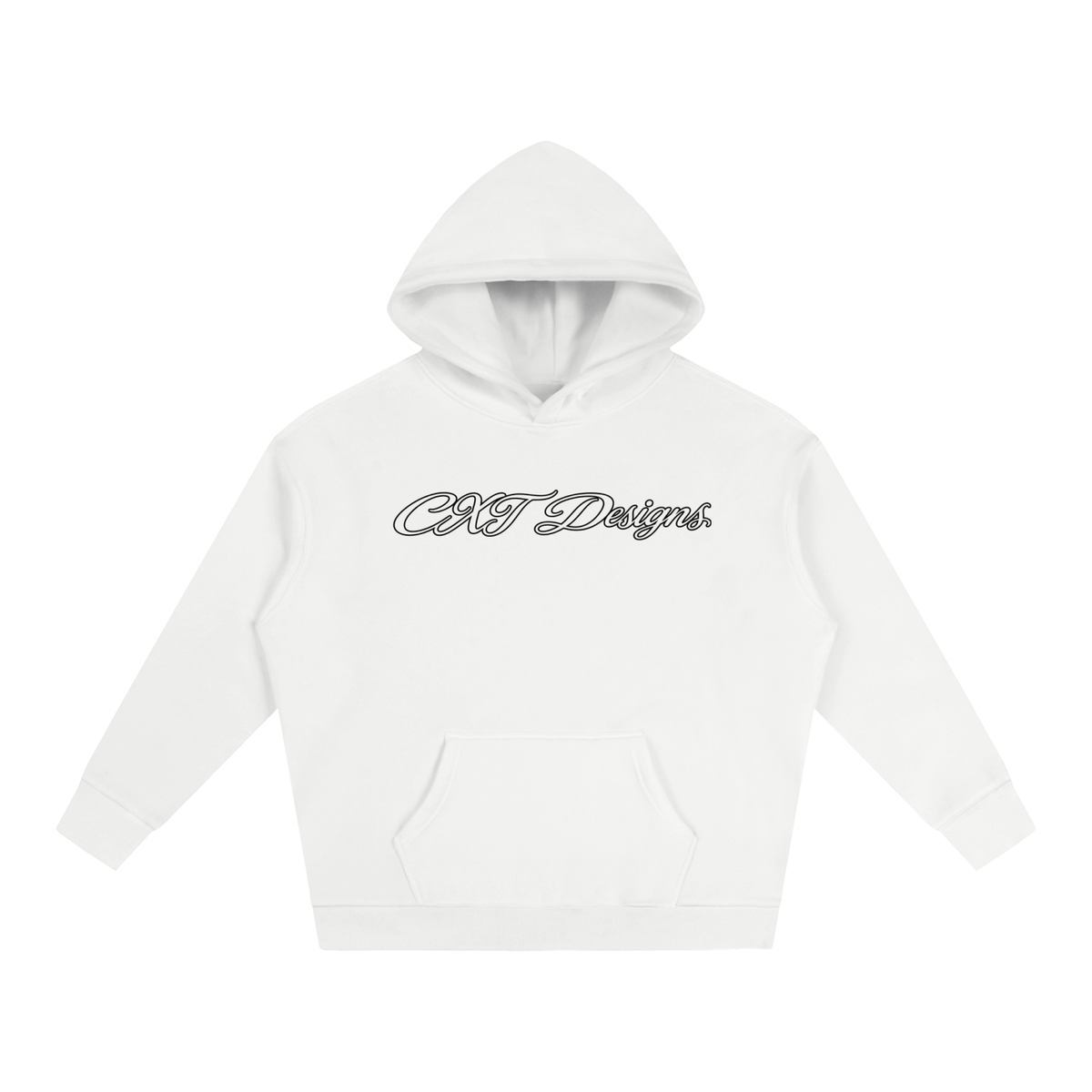 CXT Cursive White Hoodie